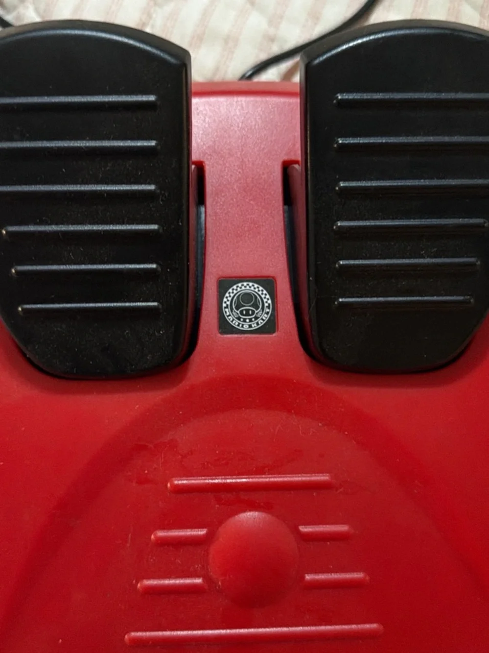 Nintendo Red Steering Wheel and Pedal Controller